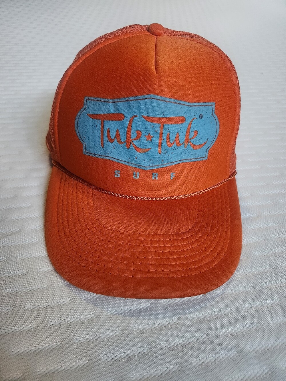 Tuk Tuk Surf Neon Orange & Blue Trucker Hat Snapback